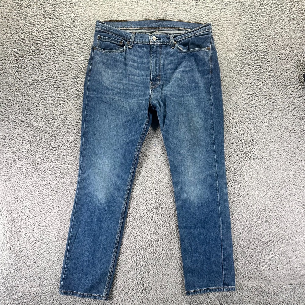 Levi's 511 Jeans Mens 36x30 Blue Cotton Denim Straight Workwear Faded Stretch